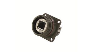 Industrial Connector, Receptacle, RJ45, Straight, CAT6, Panel Mount